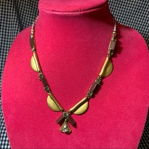 📿J.Crew Braided Rope Necklace w/ Brass & Crystals